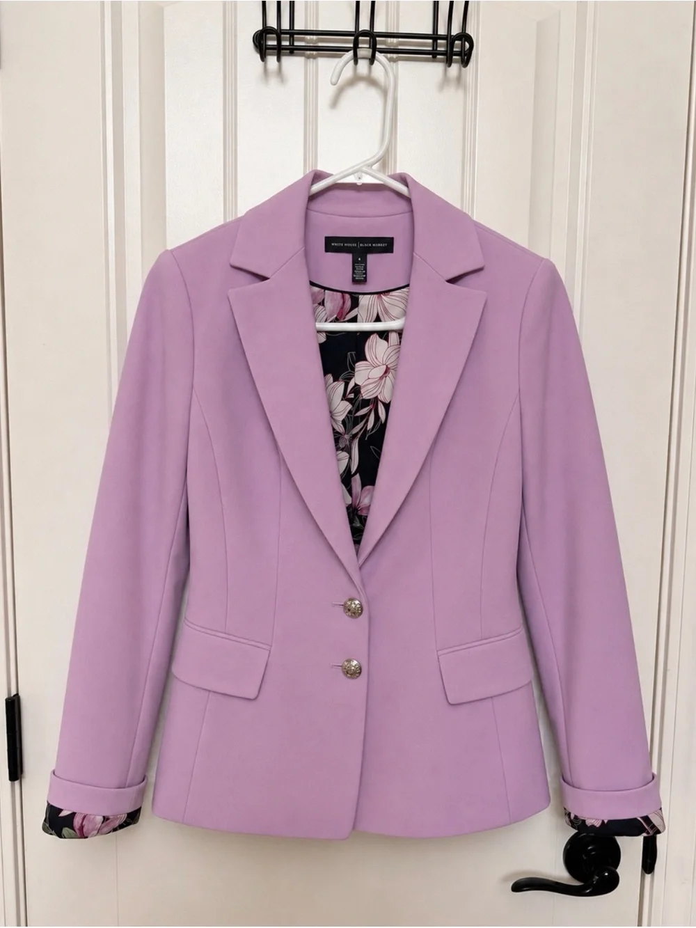 White House Black Market Mauve Single-Breasted Blazer - Women's Size 6 - Picture 1 of 4